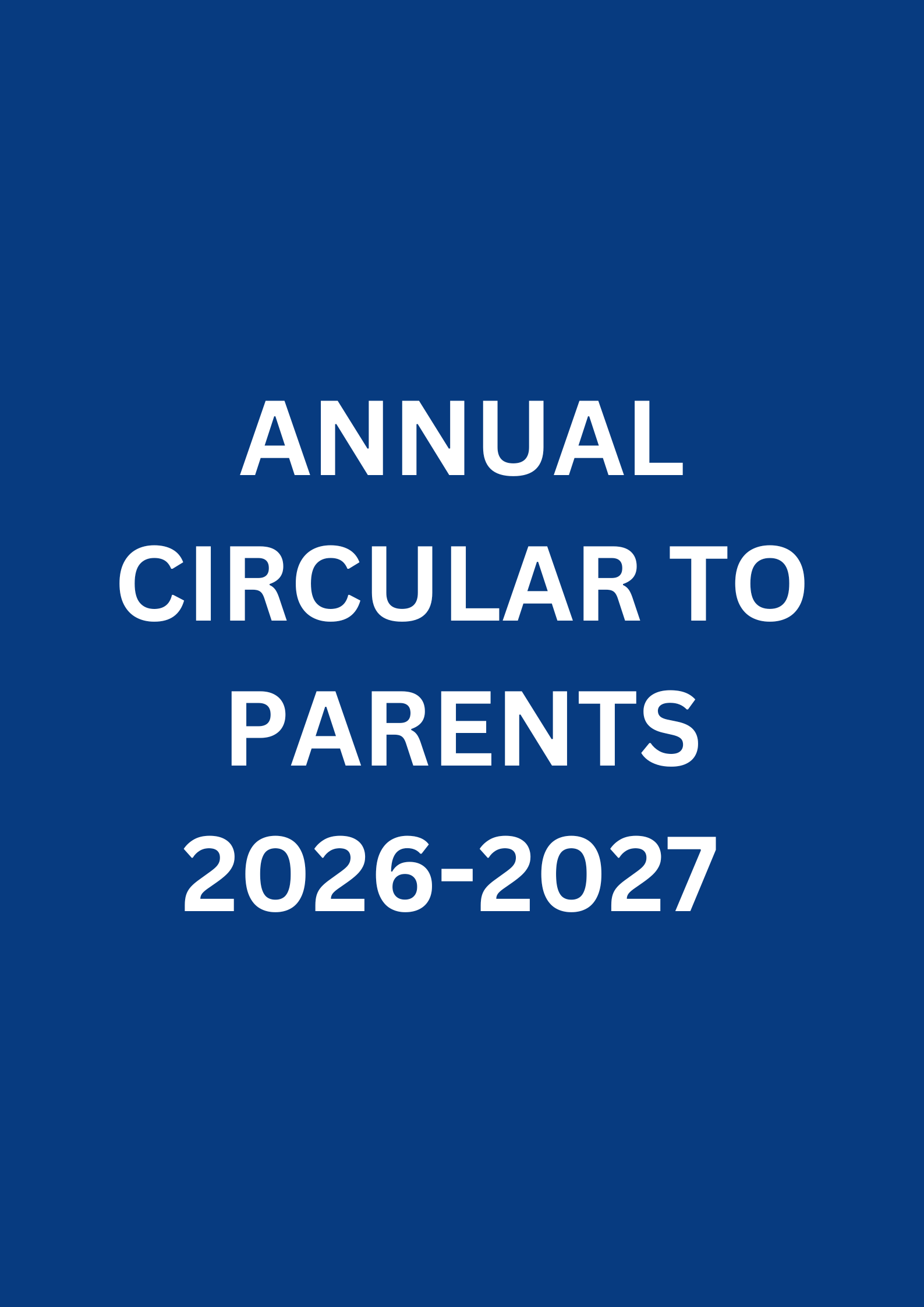 Annual Circular to Parents 2026-2027